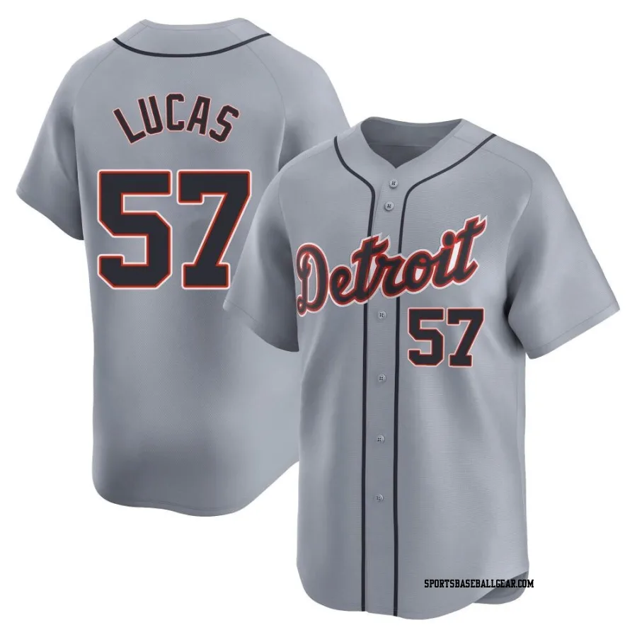 Easton Lucas Youth Detroit Tigers Gray Limited Road Jersey