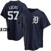 Easton Lucas Youth Detroit Tigers Navy Replica Alternate Jersey