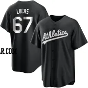 Easton Lucas Youth Oakland Athletics Black/White Replica Jersey