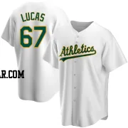 Easton Lucas Youth Oakland Athletics White Replica Home Jersey