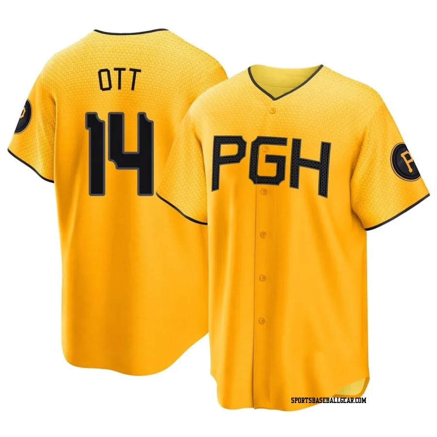 Ed Ott Men's Pittsburgh Pirates Gold Replica 2023 City Connect Jersey