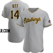 Ed Ott Men's Pittsburgh Pirates Gray Authentic Road Jersey