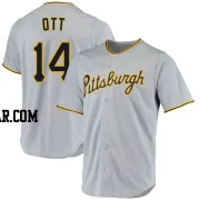 Ed Ott Men's Pittsburgh Pirates Gray Replica Road Jersey