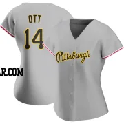 Ed Ott Women's Pittsburgh Pirates Gray Authentic Road Jersey