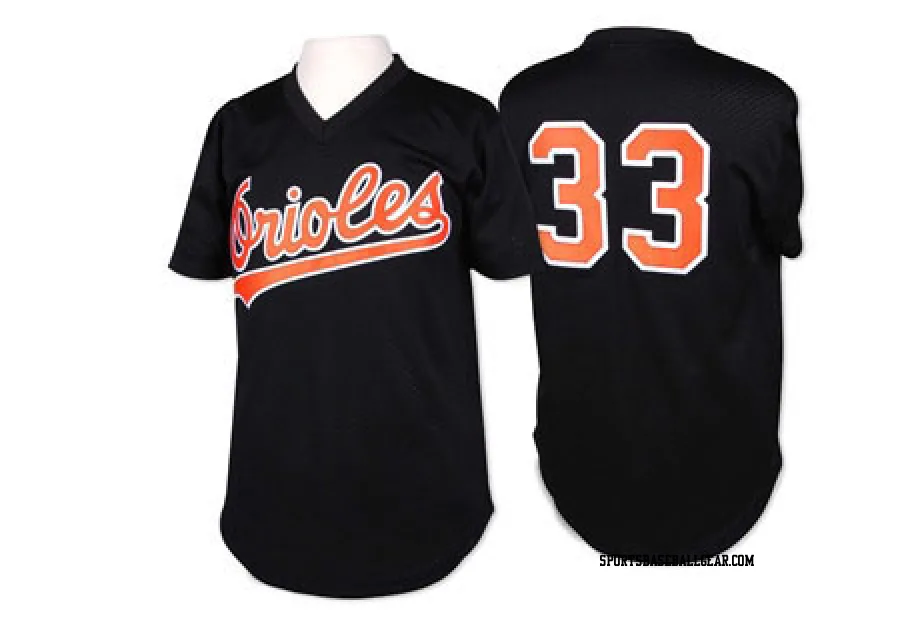 Eddie Murray Men's Baltimore Orioles Black Authentic Throwback Jersey