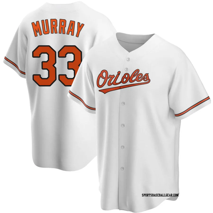 Eddie Murray Men's Baltimore Orioles White Replica Home Jersey