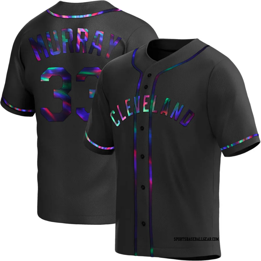 Eddie Murray Men's Cleveland Guardians Black Holographic Replica Alternate Jersey