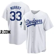 Eddie Murray Men's Los Angeles Dodgers White Replica 2024 World Tour Seoul Series Home Jersey