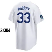 Eddie Murray Men's Los Angeles Dodgers White Replica 2024 World Tour Seoul Series Home Jersey