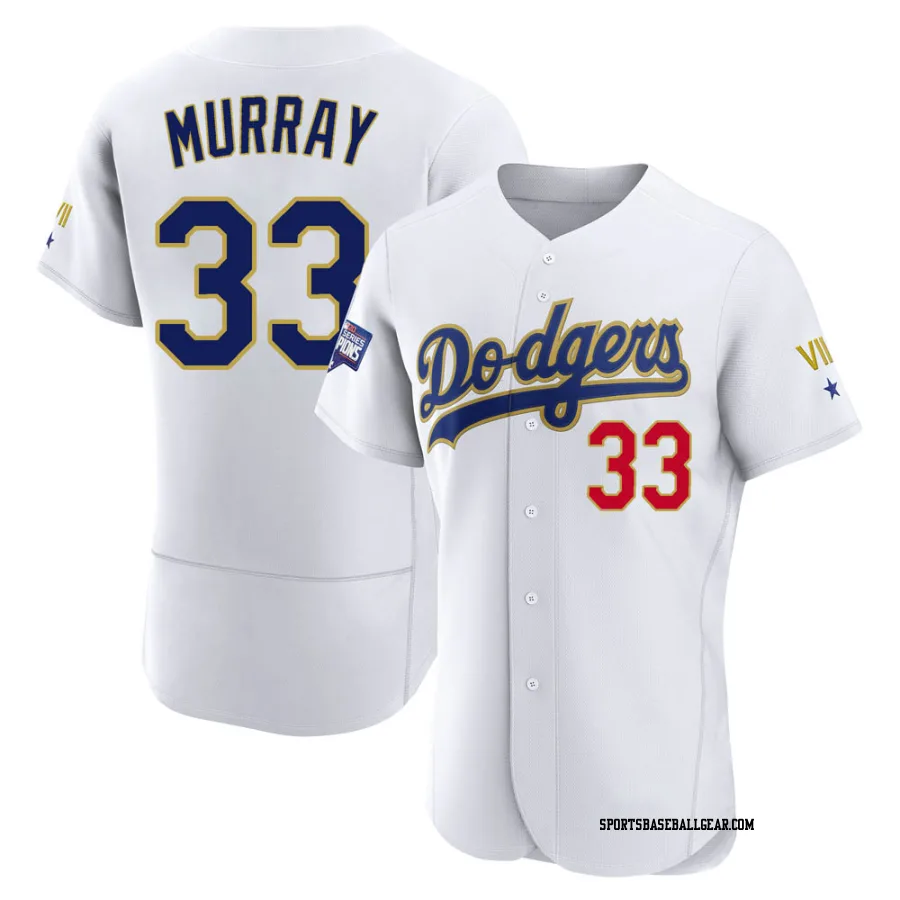 Eddie Murray Men's Los Angeles Dodgers White/Gold Authentic 2021 Gold Program Player Jersey