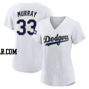 Eddie Murray Women's Los Angeles Dodgers White/Gold Authentic 2021 Gold Program Player Jersey