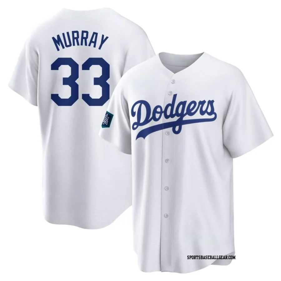 Eddie Murray Youth Los Angeles Dodgers White Replica 2024 World Tour Seoul Series Home Jersey