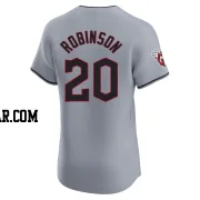 Eddie Robinson Men's Cleveland Guardians Gray Elite Road Jersey