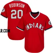 Eddie Robinson Men's Cleveland Guardians Red Replica Throwback Jersey