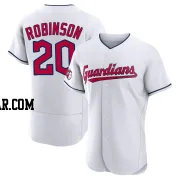 Eddie Robinson Men's Cleveland Guardians White Authentic Home Jersey