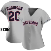 Eddie Robinson Women's Cleveland Guardians Gray Authentic Road Jersey