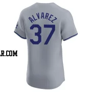 Eddy Alvarez Men's Los Angeles Dodgers Gray Elite Road Jersey