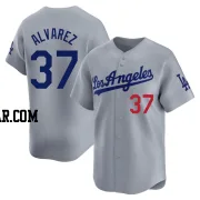 Eddy Alvarez Men's Los Angeles Dodgers Gray Limited Away Jersey