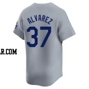 Eddy Alvarez Men's Los Angeles Dodgers Gray Limited Away Jersey