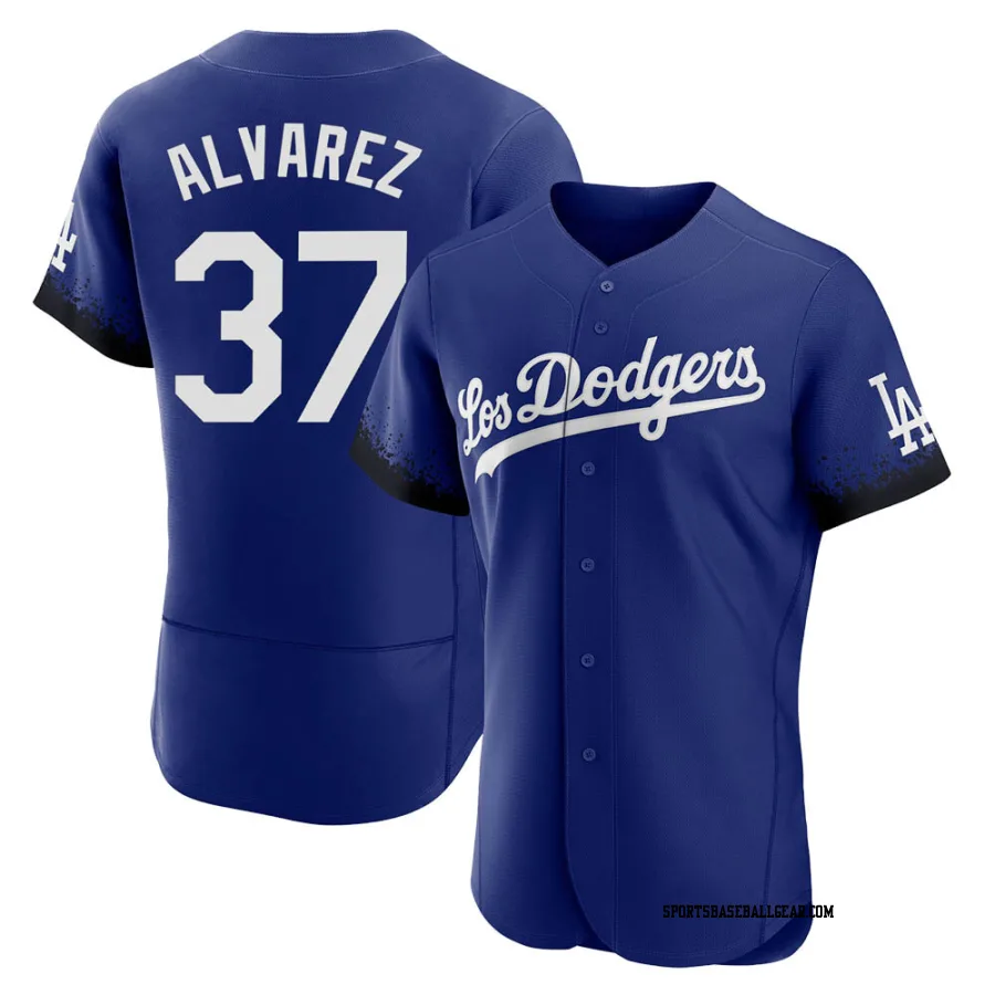 Eddy Alvarez Men's Los Angeles Dodgers Royal Authentic 2021 City Connect Jersey