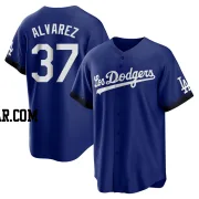 Eddy Alvarez Men's Los Angeles Dodgers Royal Replica 2021 City Connect Jersey