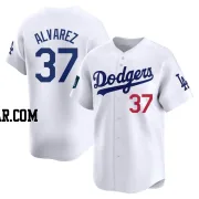 Eddy Alvarez Men's Los Angeles Dodgers White Limited 2024 World Tour Seoul Series Home Jersey