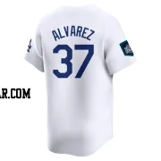 Eddy Alvarez Men's Los Angeles Dodgers White Limited 2024 World Tour Seoul Series Home Jersey