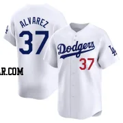 Eddy Alvarez Men's Los Angeles Dodgers White Limited Home Jersey