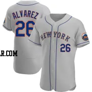 Eddy Alvarez Men's New York Mets Gray Authentic Road Jersey