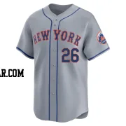 Eddy Alvarez Men's New York Mets Gray Limited Away Jersey