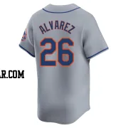 Eddy Alvarez Men's New York Mets Gray Limited Away Jersey