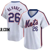 Eddy Alvarez Men's New York Mets White Limited Cooperstown Collection Jersey