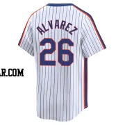 Eddy Alvarez Men's New York Mets White Limited Cooperstown Collection Jersey