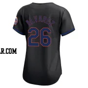 Eddy Alvarez Women's New York Mets Black Limited Alternate Jersey