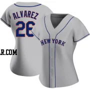 Eddy Alvarez Women's New York Mets Gray Authentic Road Jersey