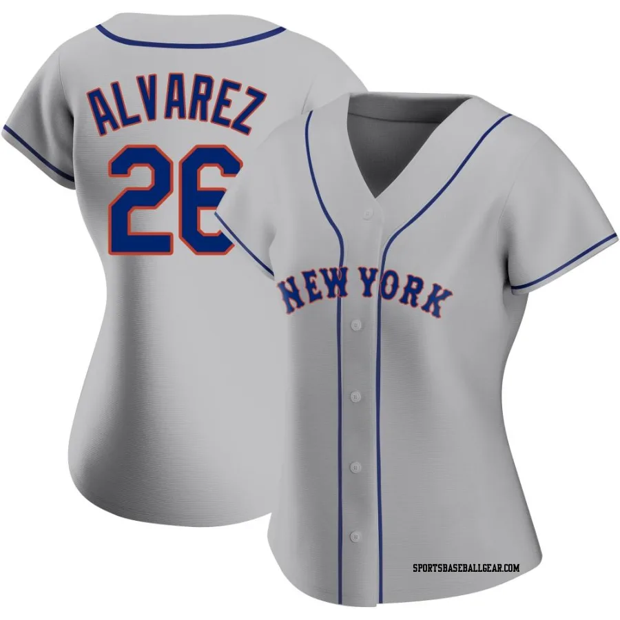 Eddy Alvarez Women's New York Mets Gray Replica Road Jersey