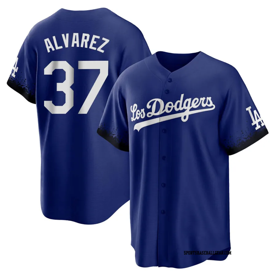 Eddy Alvarez Youth Los Angeles Dodgers Royal Replica 2021 City Connect Jersey