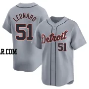 Eddys Leonard Men's Detroit Tigers Gray Limited Road Jersey