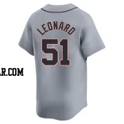 Eddys Leonard Men's Detroit Tigers Gray Limited Road Jersey