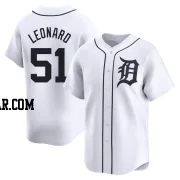 Eddys Leonard Men's Detroit Tigers White Limited Home Jersey