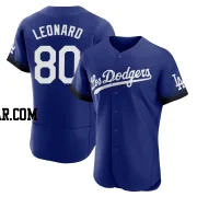 Eddys Leonard Men's Los Angeles Dodgers Royal Authentic 2021 City Connect Jersey