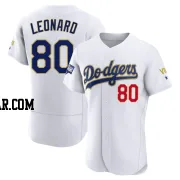 Eddys Leonard Men's Los Angeles Dodgers White/Gold Authentic 2021 Gold Program Player Jersey