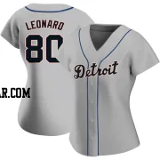 Eddys Leonard Women's Detroit Tigers Gray Authentic Road Jersey