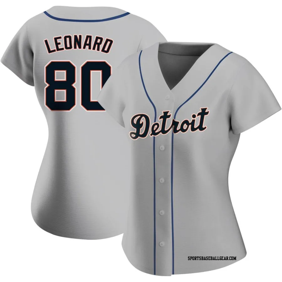 Eddys Leonard Women's Detroit Tigers Gray Authentic Road Jersey