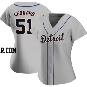 Eddys Leonard Women's Detroit Tigers Gray Replica Road Jersey