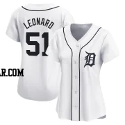 Eddys Leonard Women's Detroit Tigers White Limited Home Jersey