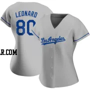 Eddys Leonard Women's Los Angeles Dodgers Gray Authentic Road Jersey