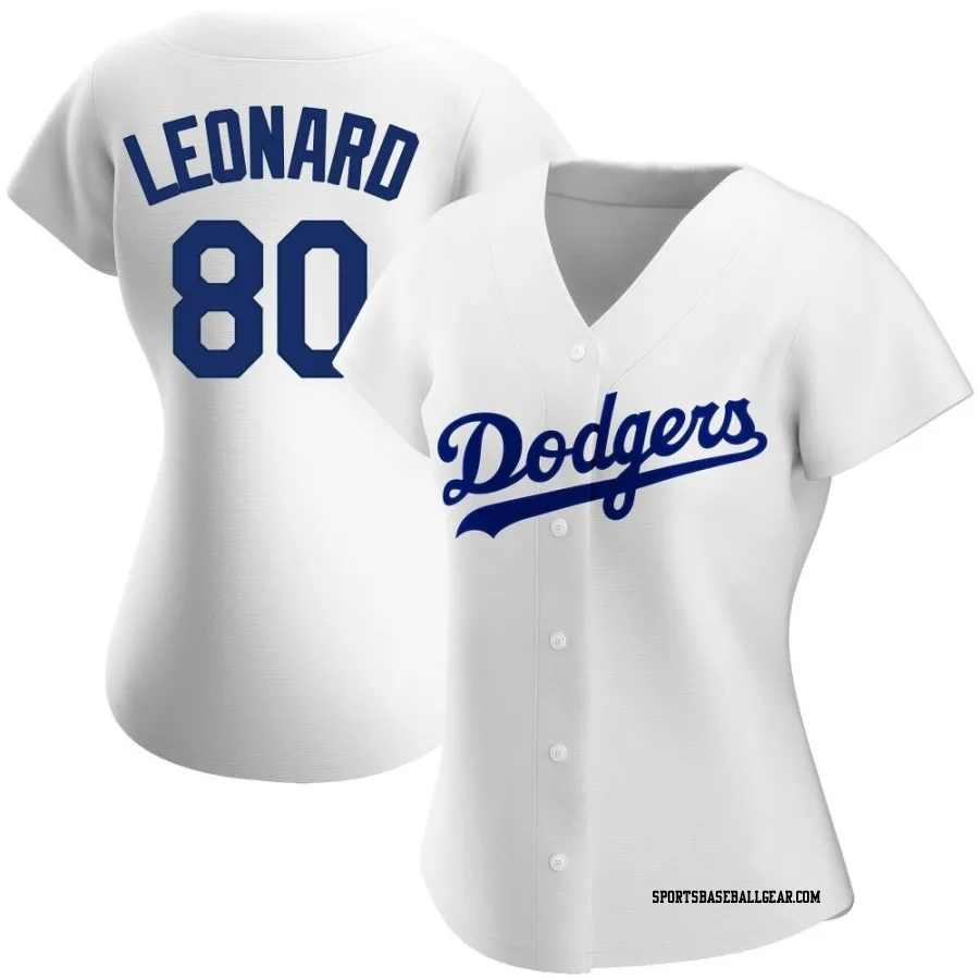 Eddys Leonard Women's Los Angeles Dodgers White Authentic Home Jersey