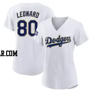 Eddys Leonard Women's Los Angeles Dodgers White/Gold Authentic 2021 Gold Program Player Jersey