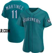 Edgar Martinez Men's Seattle Mariners Aqua Authentic Alternate Jersey